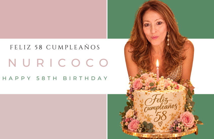 Feliz cumpleaños Nuria ya son 58